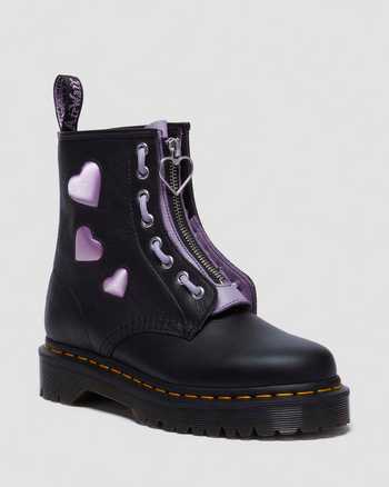 1460 Zip Heart Virginia Satin Lux Lace Up Boots