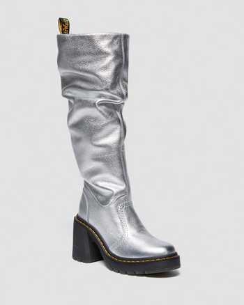 Kasey Metallic Tumble Heeled Boots