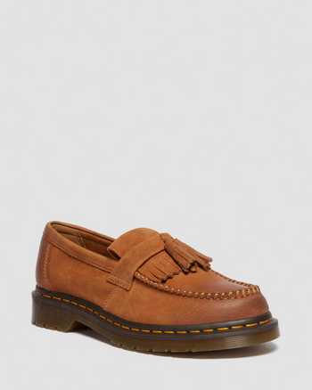 Adrian Tumbled Nubuck tassle loafers