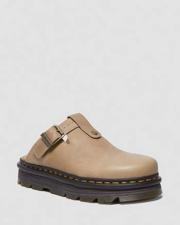 Zebzag Leather Casual Slingback Platform Mules
