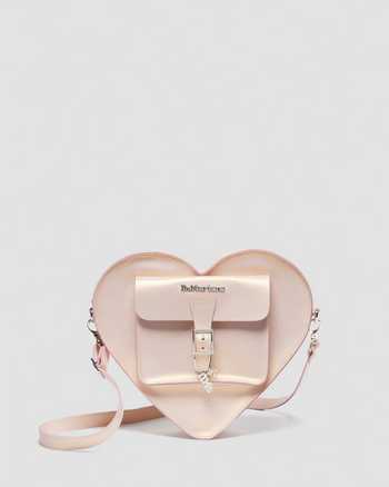 Metallic Shift Leather Heart Shaped Bag