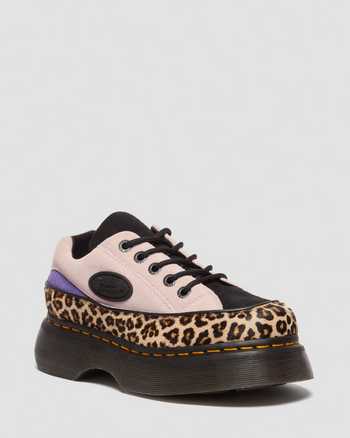 Buzz 5-eye leopard and suede  shoes
