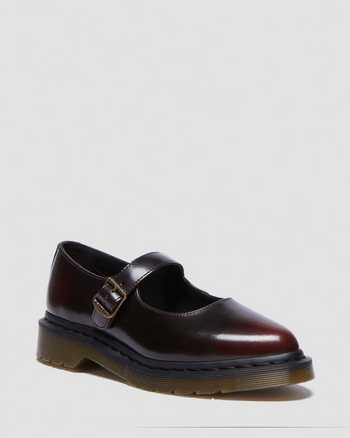 Elphie Mary Jane Leather shoes in CHERRY RED ARCADIA
