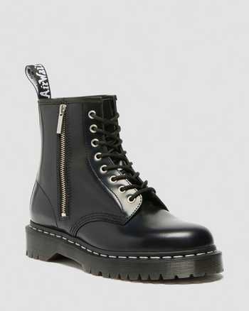 1460 Lace and Zip Smooth leather Boots