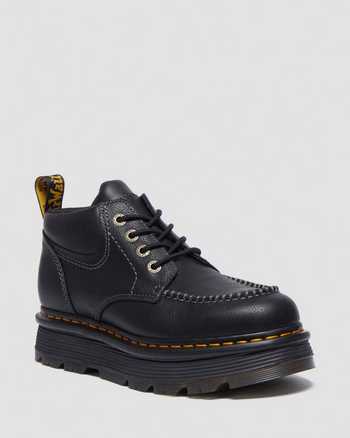 Zebzag Leather Casual 4-Eye Lace-Up Boots