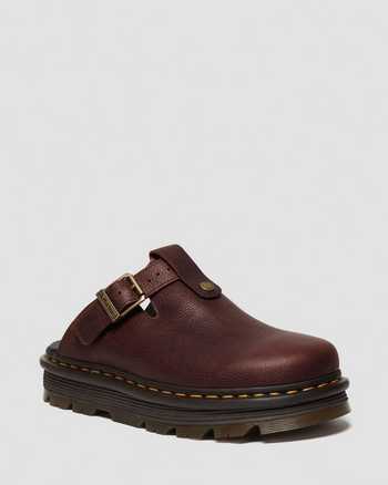 Zebzag Rustique Leather platform mules