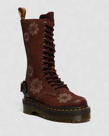 1B99 Dunnet Flower suede platform boots